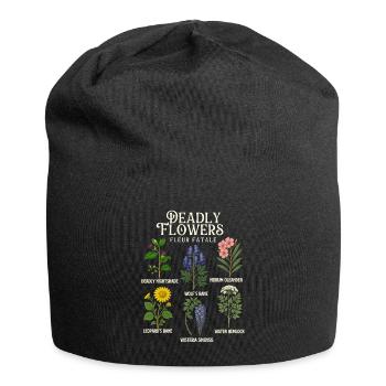 Deadly Flowers Collection — Giftiges Halloween - Jersey-Beanie - Schwarz - Vorne