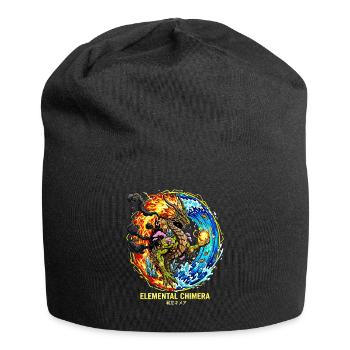 Chimère élémentaire | Dragon des 3 éléments - Bonnet en jersey - noir - Devant