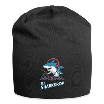 DJ SHARKDROP Hai DJ avec des écouteurs à la table de mixage - Bonnet en jersey - noir - Devant
