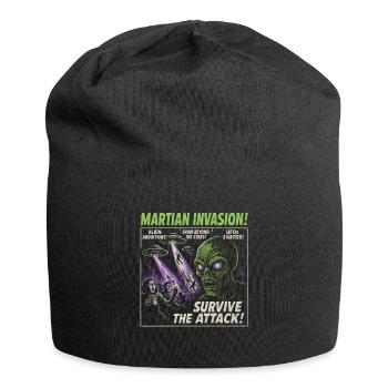 Mars Invasion Alien Movie Poster Halloween - Jersey Beanie - black - Front