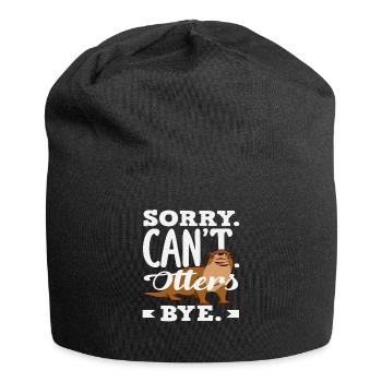 Sea otter can't say goodbye - Jersey Beanie - black - Front