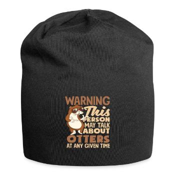 Seeotter-liebhaber-geschenk - Jersey-Beanie - Schwarz - Vorne