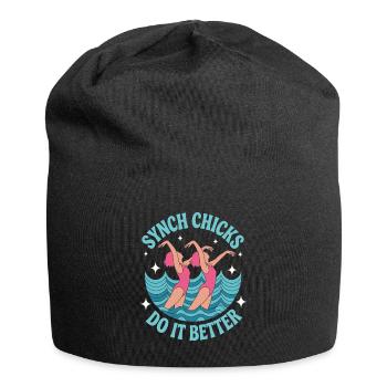 Synchronschwimmen Kunstschwimmen Wassersport - Jersey-Beanie - Schwarz - Vorne
