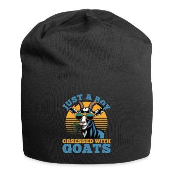 Funny Farm Animal Goat - Jersey Beanie - black - Front