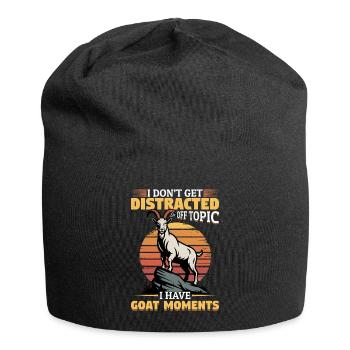 Funny Farm Animal Goat - Jersey Beanie - black - Front