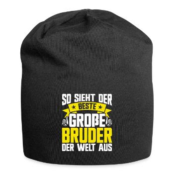So Sieht Der Große Buder Der Welt Aus - Jersey-Beanie - Schwarz - Vorne