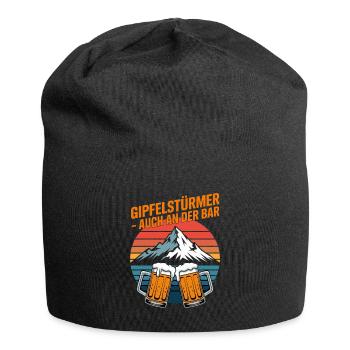 Bier am Berg - Jersey-Beanie - Schwarz - Vorne