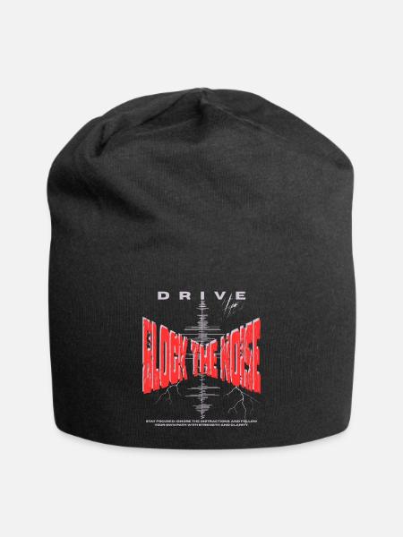 Block the Noise - Fokus & Drive - Jersey-Beanie - Schwarz