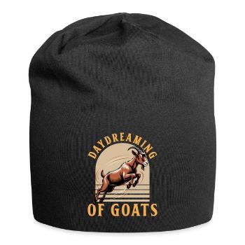Funny Farm Animal Goat - Jersey Beanie - black - Front