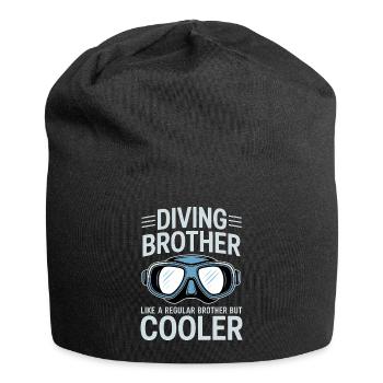 Diving Saying Brother Funny Diving Gift - Jersey Beanie - black - Front
