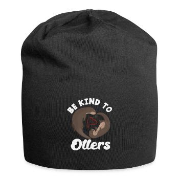 Seeotter Cartoon Herz Kind - Jersey-Beanie - Schwarz - Vorne