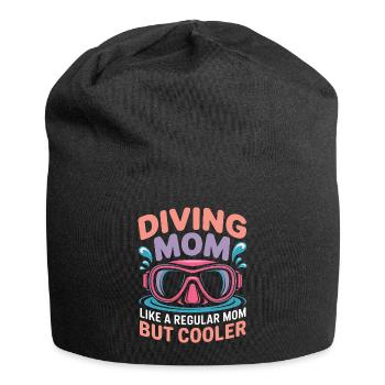 Diving Saying Mom Funny Diving Gift - Jersey Beanie - black - Front