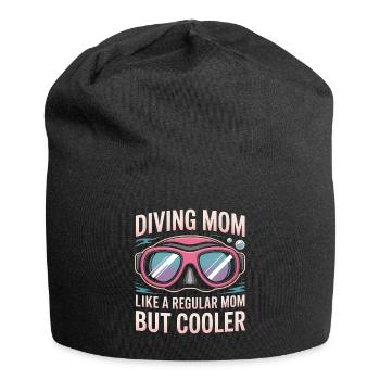 Diving Saying Mom Funny Diving Gift - Jersey Beanie - black - Front