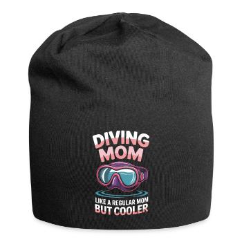Diving Saying Mom Funny Diving Gift - Jersey Beanie - black - Front