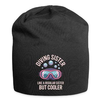 Diving Saying Sister Funny Diving Gift - Jersey Beanie - black - Front
