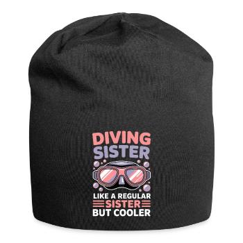 Diving Saying Girl Funny Diving Gift - Jersey Beanie - black - Front