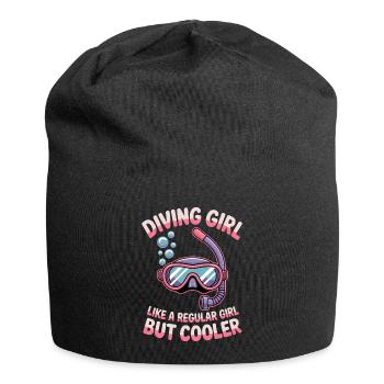 Diving Saying Girl Funny Diving Gift - Jersey Beanie - black - Front