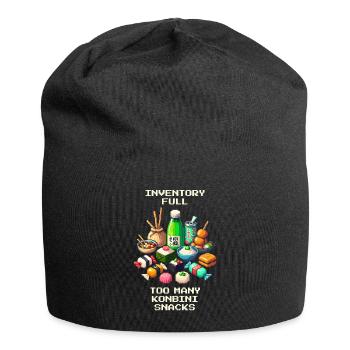 Inventory Full: Too Many Konbini Snacks | Japan - Jersey Beanie - black - Front