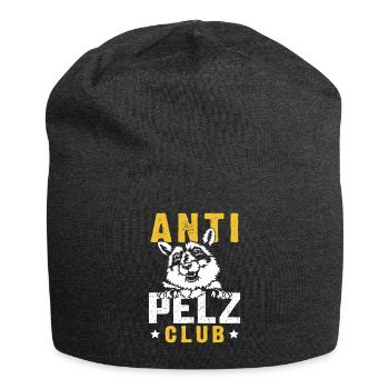 Tierschutz ANTI PELZ CLUB Anti Fur Lustig - Jersey-Beanie - Anthrazit - Vorne