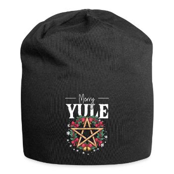 Frohes Julfest Weihnachtszeit Weihnachtssonnenwende - Jersey-Beanie - Schwarz - Vorne