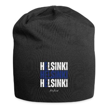 Helsinki Finlande, un souvenir d’Helsinki - Bonnet en jersey - noir - Devant