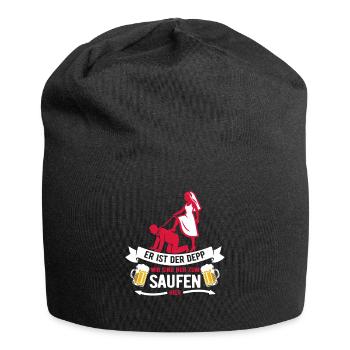 Er ist der Depp - JGA Team Bräutigam - Jersey-Beanie - Schwarz - Vorne