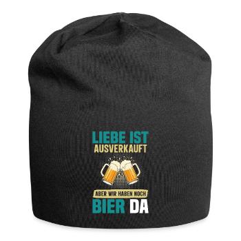 Malle LIEBE IST AUSVERKAUFT BIER IST NOCH DA - Jersey-Beanie - Schwarz - Vorne