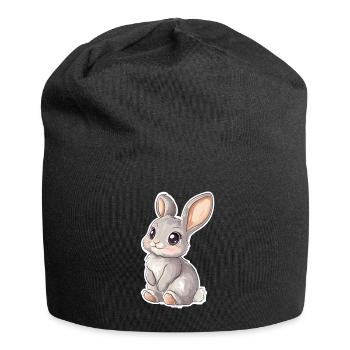 Hase - Jersey-Beanie - Schwarz - Vorne