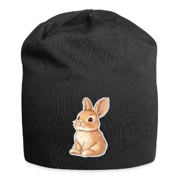 Hase - Jersey-Beanie - Schwarz - Vorne