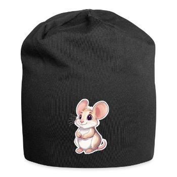 Maus - Jersey-Beanie - Schwarz - Vorne
