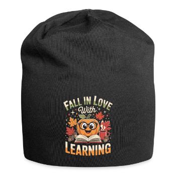 Fall In Love With Teaching Fall Teacher - Jersey Beanie - black - Front