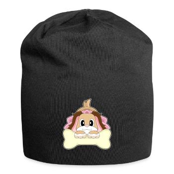 Dog Bridal Veil Wedding - Jersey Beanie - black - Front