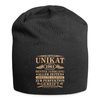 1961 Vintage Born Vintage 65 Years - Jersey Beanie - black - Front