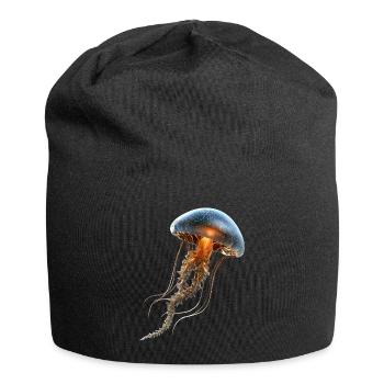 Méduse Méduse de feu Méduse Méduse mignonne - Bonnet en jersey - noir - Devant
