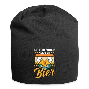 Bräutigam Polterabend Junggesellenabschied - Jersey-Beanie - Schwarz - Vorne