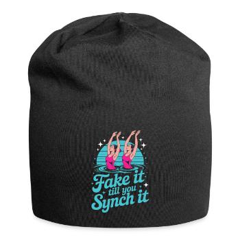 Synchronschwimmen Kunstschwimmen Wassersport - Jersey-Beanie - Schwarz - Vorne