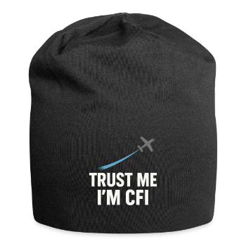Instructeur de vol Cfi Pilote Instructeur d’aviation - Bonnet en jersey - noir - Devant