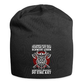 Wikinger Nordische Mythologie Götter - Jersey-Beanie - Schwarz - Vorne