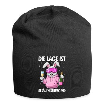 Die Lage Ist Besäufniserregend - Jersey-Beanie - Schwarz - Vorne