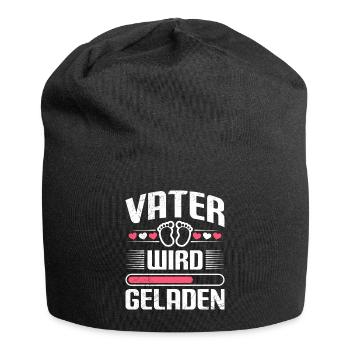 Zukünftiger VATER WIRD GELADEN Vaterschaft Lustig - Jersey-Beanie - Schwarz - Vorne