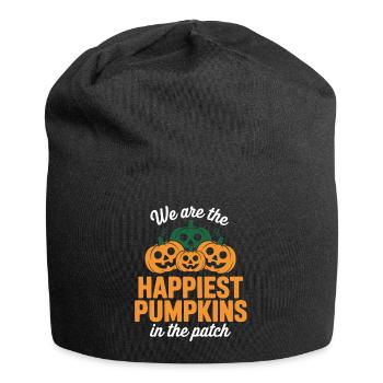 Les citrouilles les plus heureuses du champ - Bonnet en jersey - noir - Devant