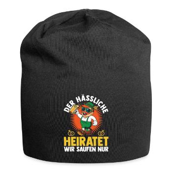 JGA Team Bräutigam Junggesellenabschied - Jersey-Beanie - Schwarz - Vorne