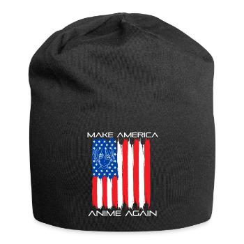 Anime Manga Otaku Kawaii USA America Flag Flag - Jersey Beanie - black - Front