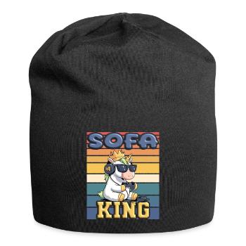 King Unicorn Sofa - Jersey Beanie - black - Front