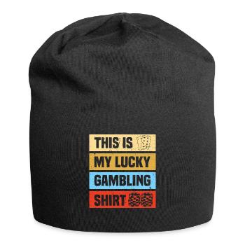Lucky gambling Casino Gambling Funny Player - Jersey Beanie - black - Front