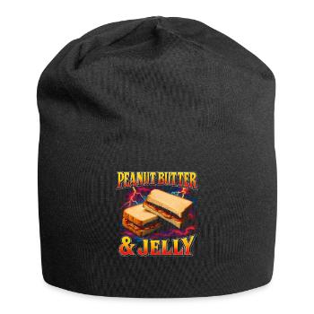 Erdnussbutter und Gelee, Lieblingsessen, seltsam,  - Jersey-Beanie - Schwarz - Vorne