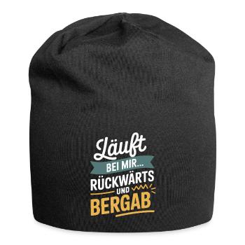 Runs backwards and downhill for me - Jersey Beanie - black - Front