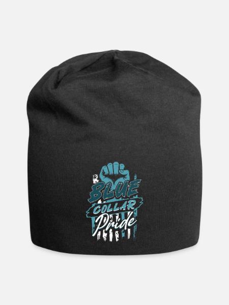Blue Collar Arbeiter Handwerk Bauarbeiter - Jersey-Beanie - Schwarz