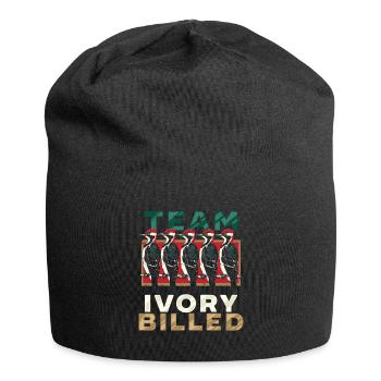 Elfenbein Specht Vogelbeobachter Team Ivory Billed - Jersey-Beanie - Schwarz - Vorne