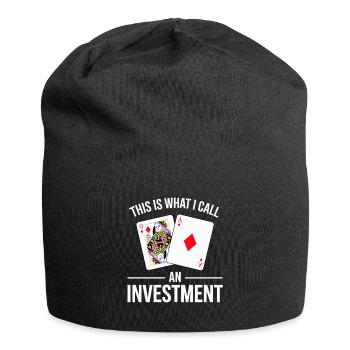 Blackjack Spruch Design - Jersey-Beanie - Schwarz - Vorne